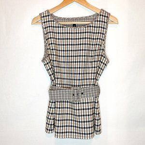 Ann Taylor Check Tank with Coordinating Belt